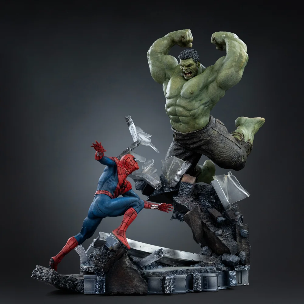 Iron Studios Spider-Man: Brand New Day Spider-Man vs Hulk Art Scale 1/10 Statue Image 1