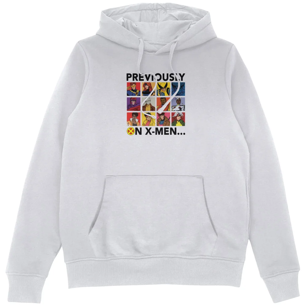 X-Men Previously On X-Men Hoodie White - S Image 1