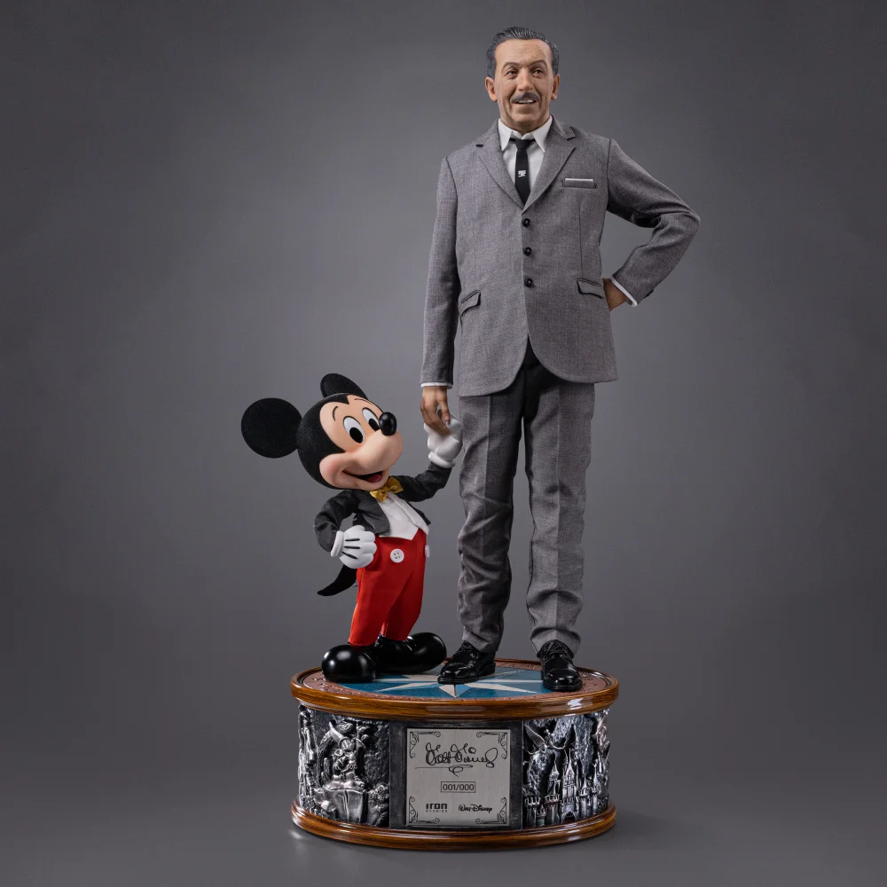 Iron Studios Disney Classics Walt Disney & Mickey Mouse Art Scale 1/4 Statue Image 1