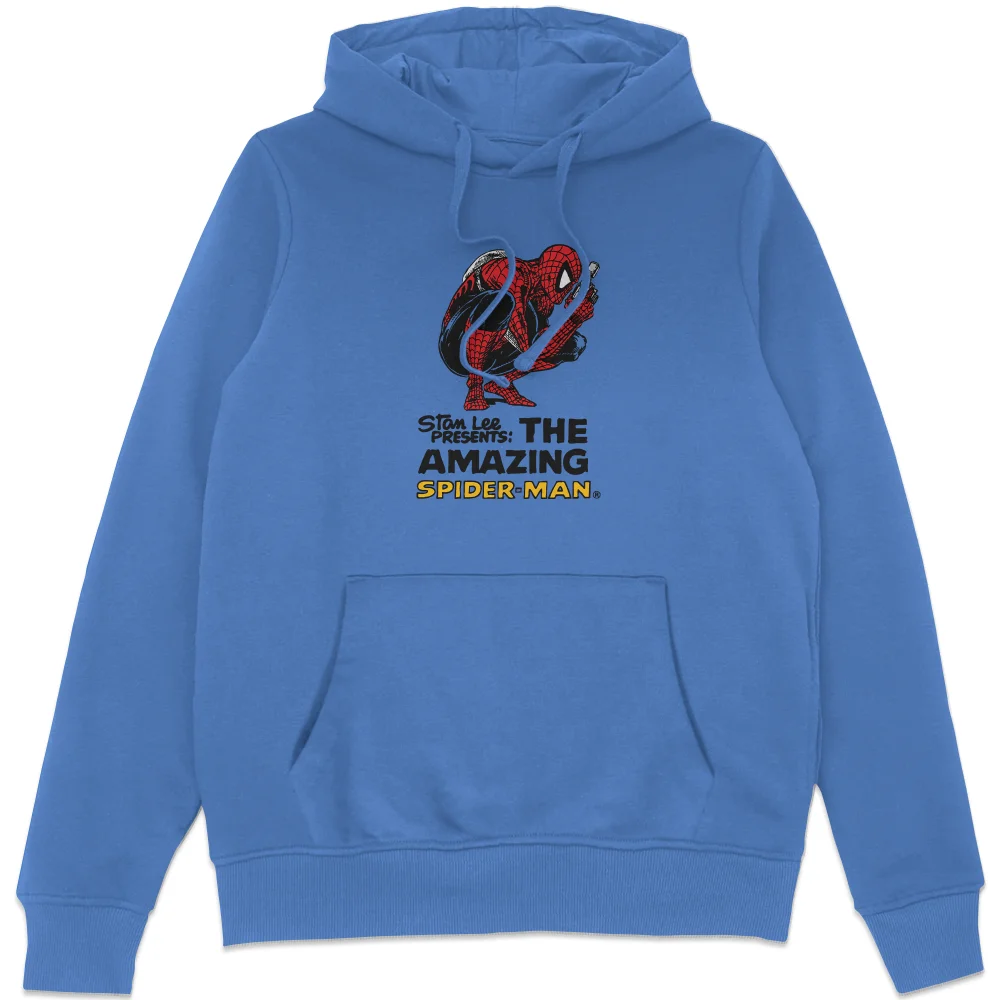 Marvel Comics x Zavvi Exclusive Spiderman Web Head Premium Heavyweight Hoodie - Blue - XXL Image 1