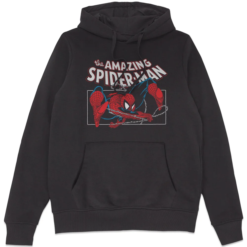 Marvel Comics x Zavvi Exclusive Spiderman Great Power Premium Heavyweight Hoodie - Black - S Image 1