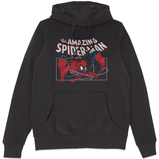 Marvel Comics x Zavvi Exclusive Spiderman Great Power Premium Heavyweight Hoodie - Black