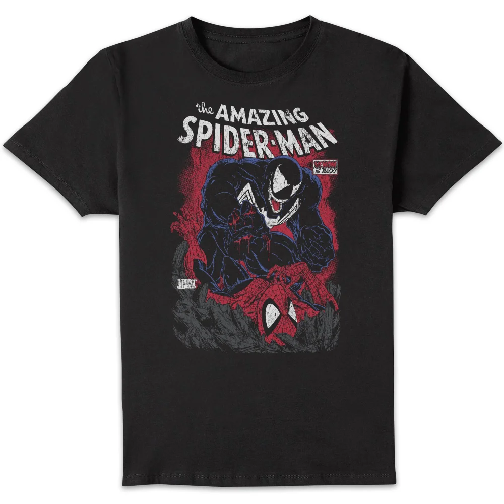 Marvel Comics x Zavvi Exclusive Spiderman Venom is Back Premium T-shirt - Black - S Image 1