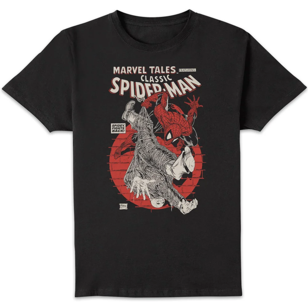 Marvel Comics x Zavvi Exclusive Spiderman Spidey Fights Back Premium T-shirt - Black - 3XL Image 1