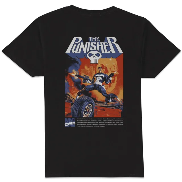 Marvel Comics x Zavvi Exclusive The Punisher Vigilante Fury Premium T-shirt - Black
