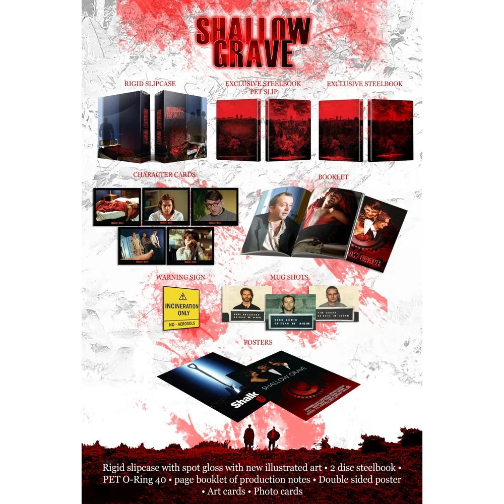 Shallow Grave Collector's Edition 4k UHD & Blu-Ray Steelbook Image 1