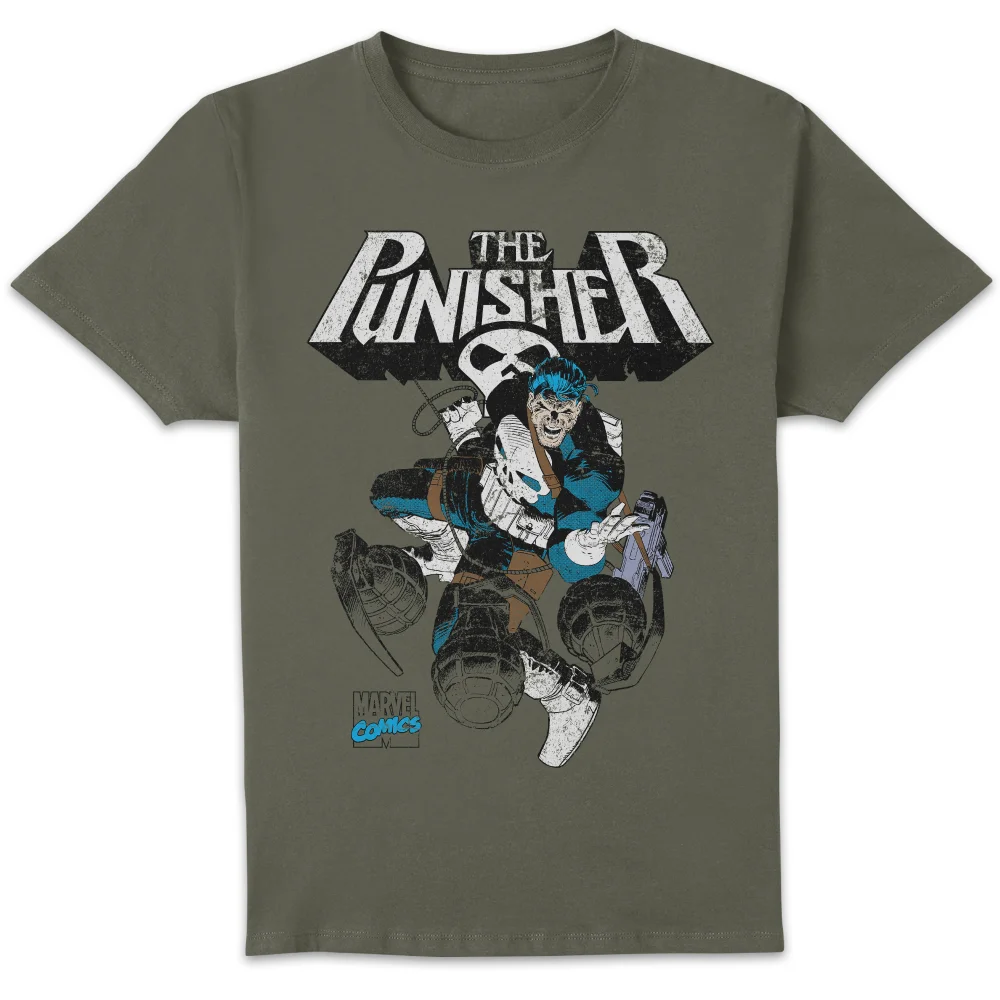 Marvel Comics x Zavvi Exclusive The Punisher One Man War T-Shirt Kahki - S Image 1