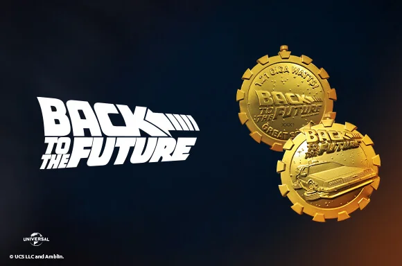 Réplique de médaillon de chronomètre plaqué or 24k Retour Vers le Futur