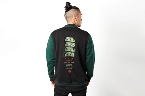 Varsity Jacket Tortues Ninja Noir & Vert