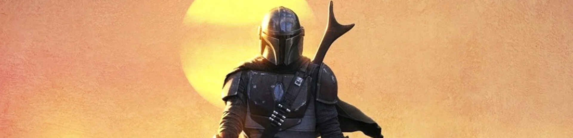 Mandalorian walking in sunset
