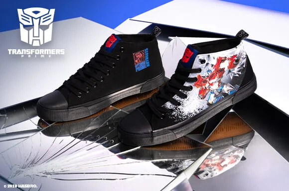 Transformers : Optimus Prime<BR>Chaussures Noires Adulte Coupe Haute