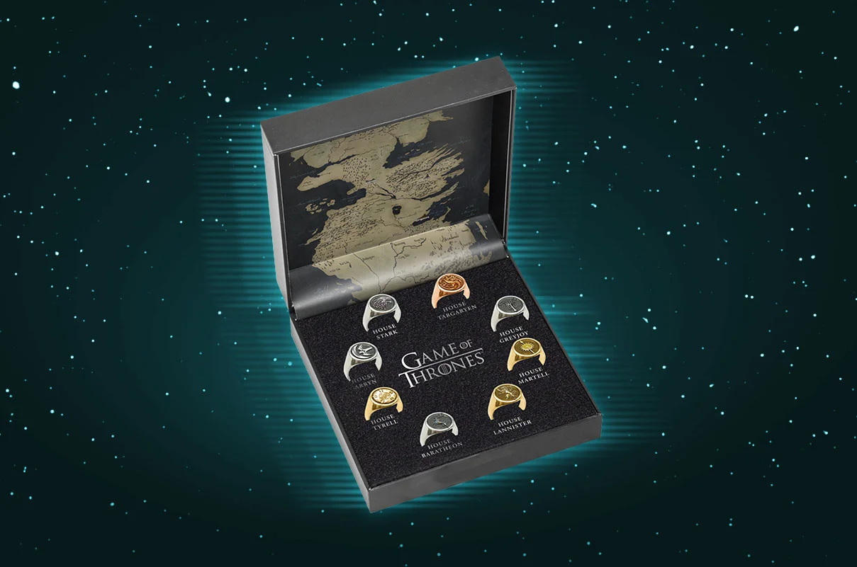 Game of Thrones Coffret Bagues Emblèmes Maisons