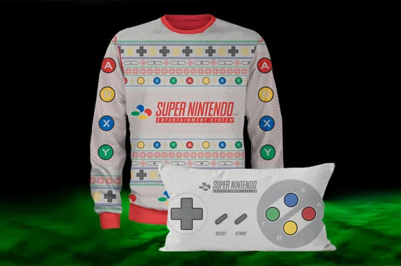PULL DE NOËL & COUSSIN NINTENDO