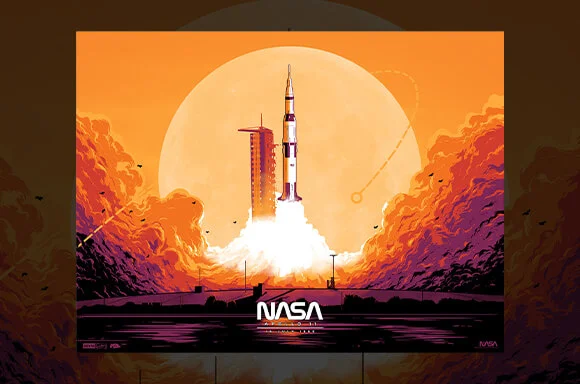 SÉRIGRAPHIE LANCEMENT APOLLO 11