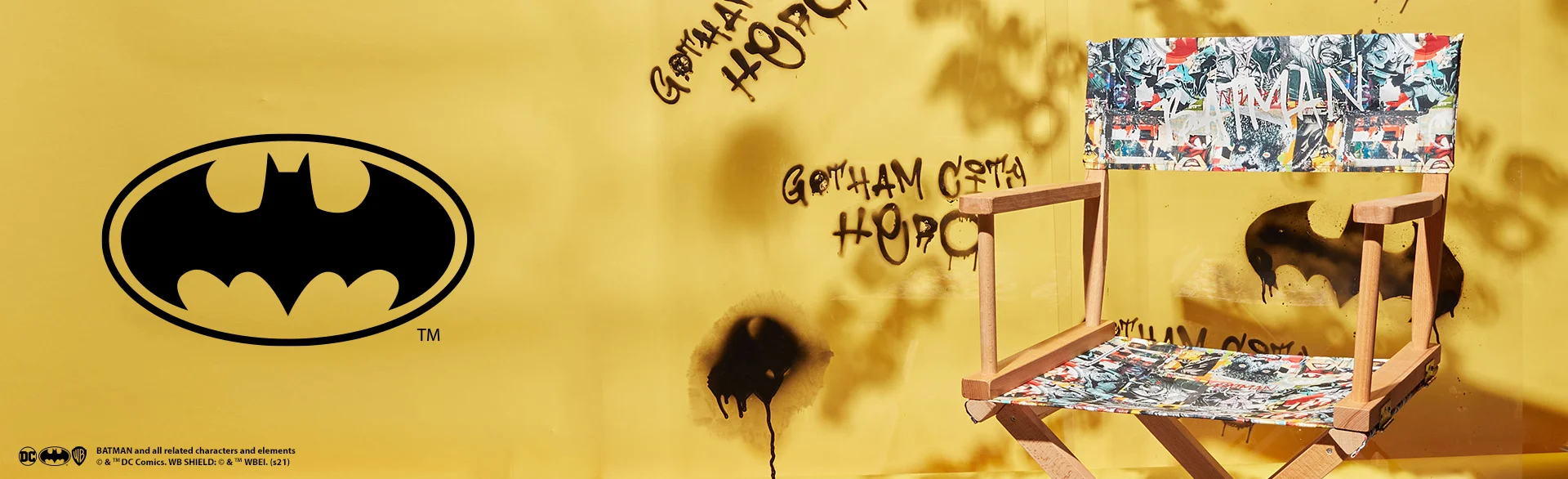 BATMAN MASH UP DECK CHAIRS BANNERS