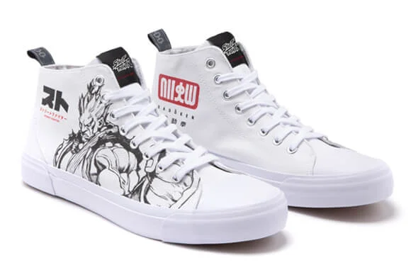 Chaussures Blanches Coupe Haute Akedo x Street Fighter