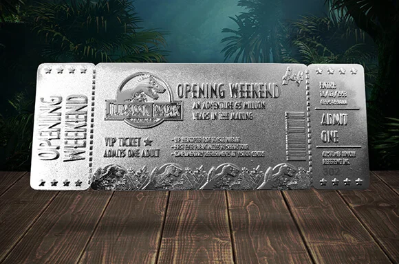 TICKET ARGENTÉ JURASSIC PARK